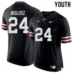 NCAA Ohio State Buckeyes Youth #24 Sam Wiglusz Black Nike Football College Jersey PYG4545RN